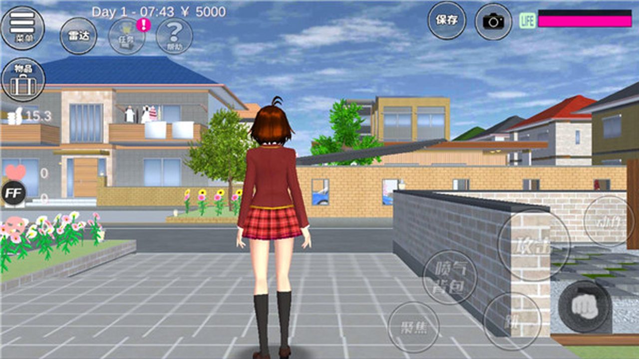 樱花校园模拟器 app 商业街界面